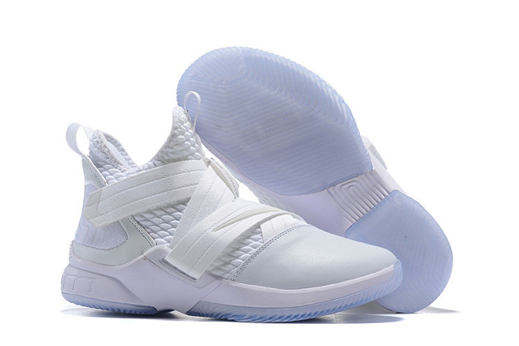 New Nike Lebron Soldier 12 All White Shoes